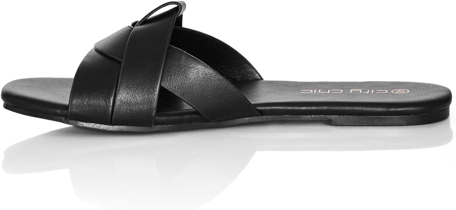 image:imageCity Chic Womens Wide FIT Spark SlideBlack