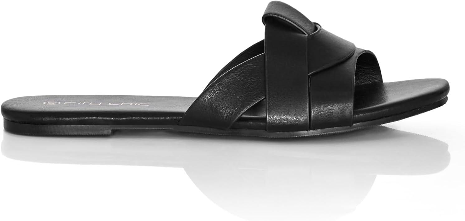 image:imageCity Chic Womens Wide FIT Spark SlideBlack