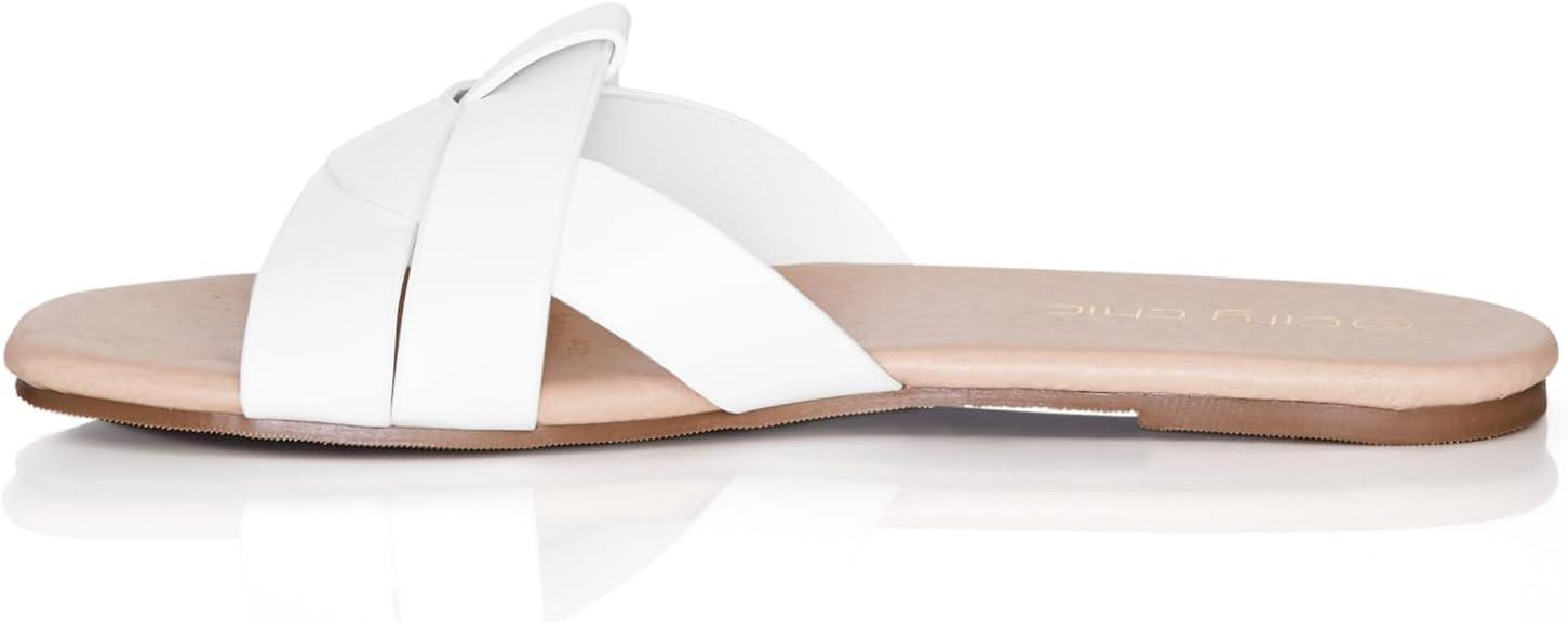 image:imageCity Chic Womens Wide FIT Spark SlideWhite