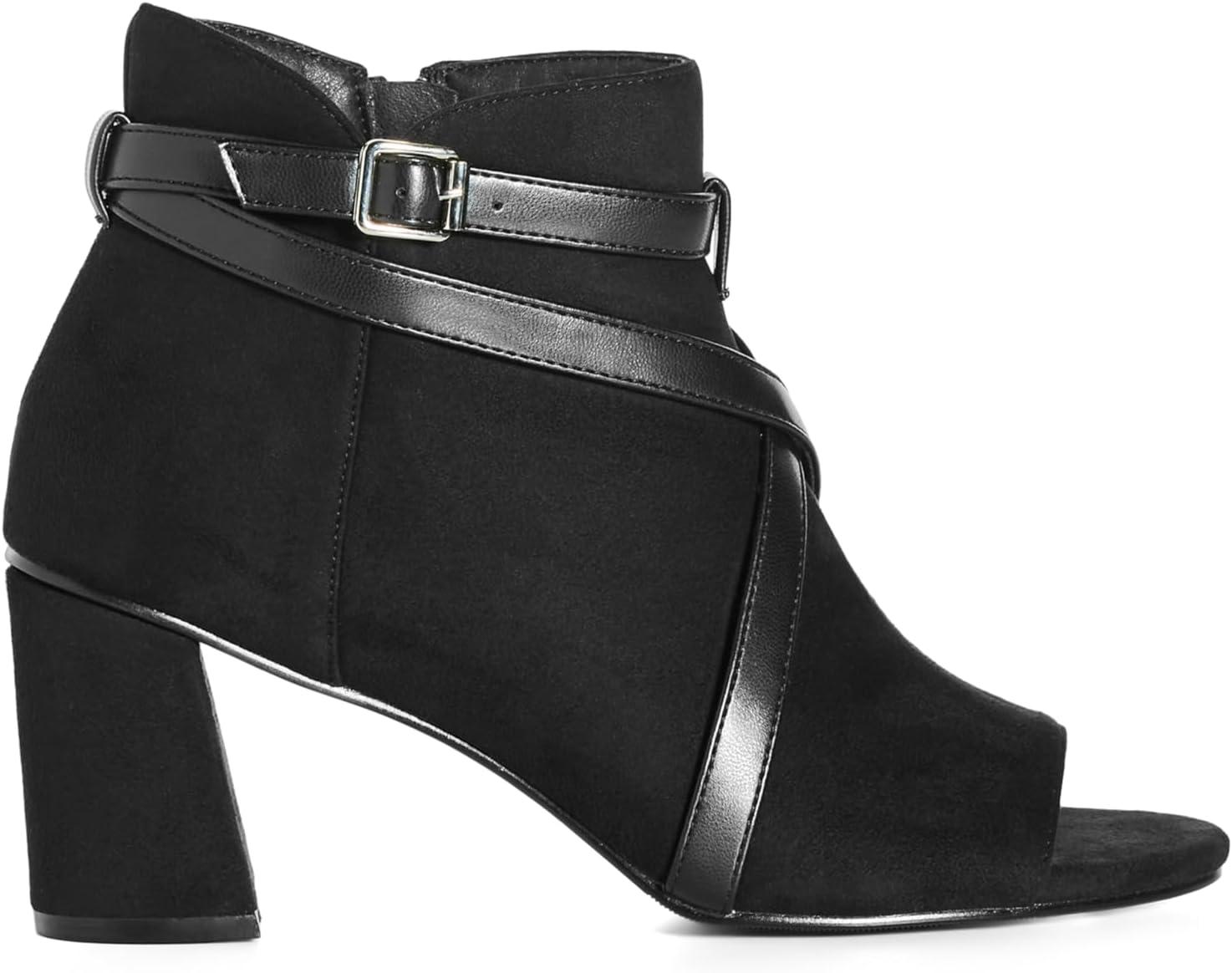 image:imageCity Chic Womens Wide Fit Carrie Shootie SandalBlack