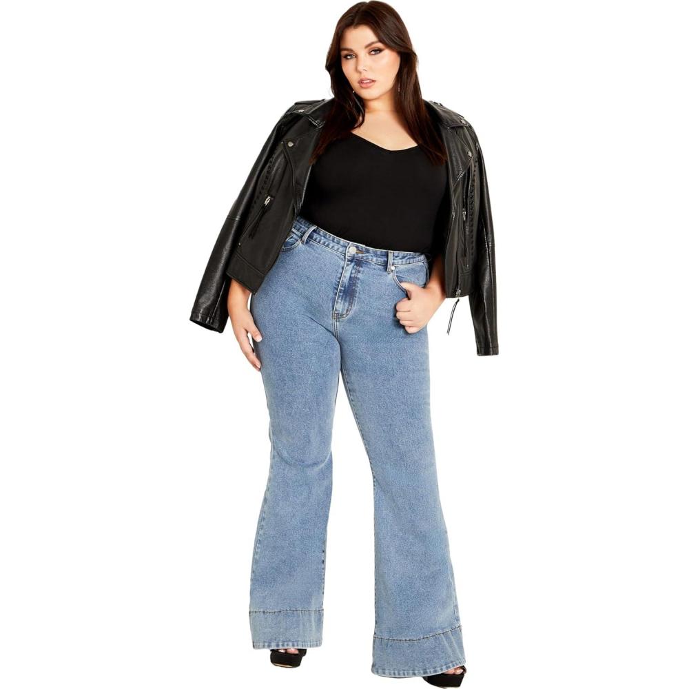 image:imageCity Chic Plus Size Jeans Harley Veronica JeanLight Denim