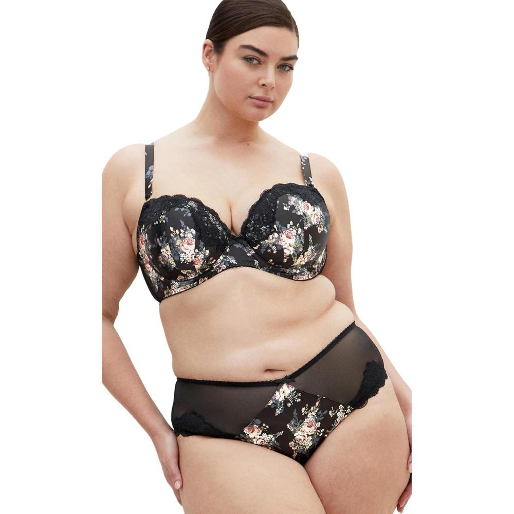 image:imageCity Chic Plus Size Panties Romy Print ShortyBlack Floral