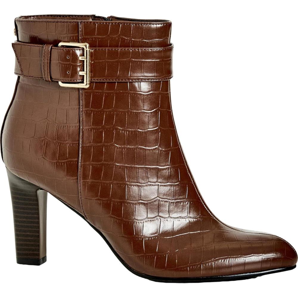 image:imageCity Chic Wide Fit Tory Ankle BootChoc Brown