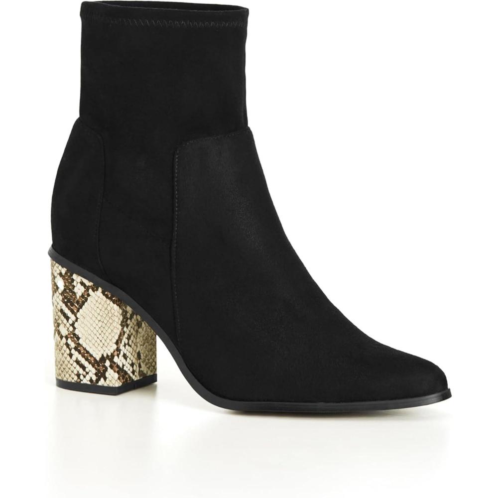 image:imageCity Chic Womens Ankle Boots LilaBlack