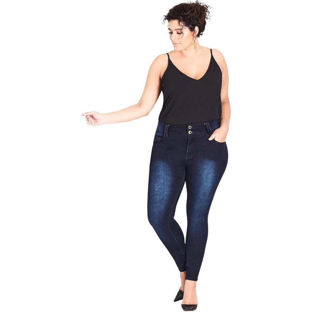 image:imageCity Chic Womens JeanAsha Short Skinny