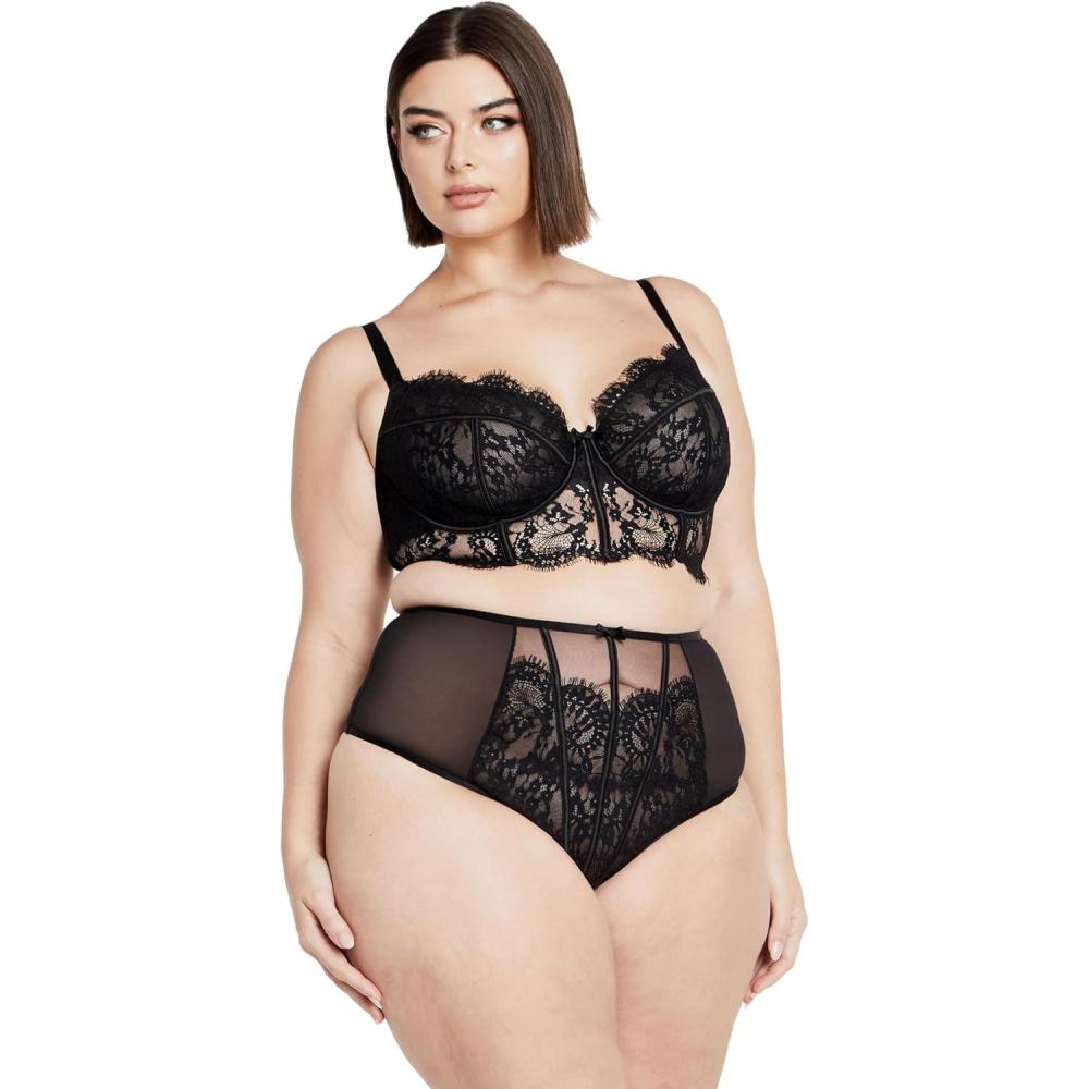 image:imageCity Chic Womens Plus Size Arabella Hi Thong BlackBlack