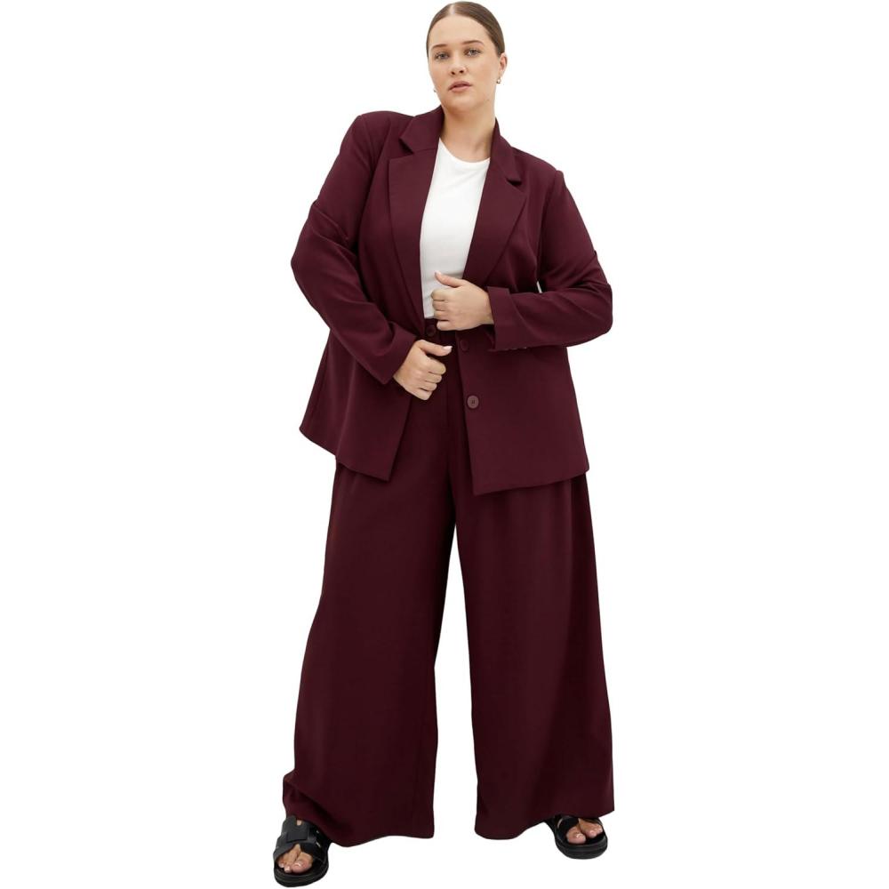 image:imageCity Chic Womens Plus Size Blazer Galactic PonteDark Cherry