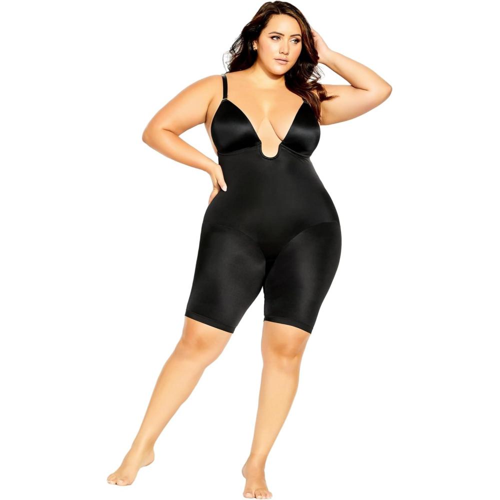 image:imageCity Chic Womens Plus Size Bodyshaper  Smooth amp Chic PlungeBlack