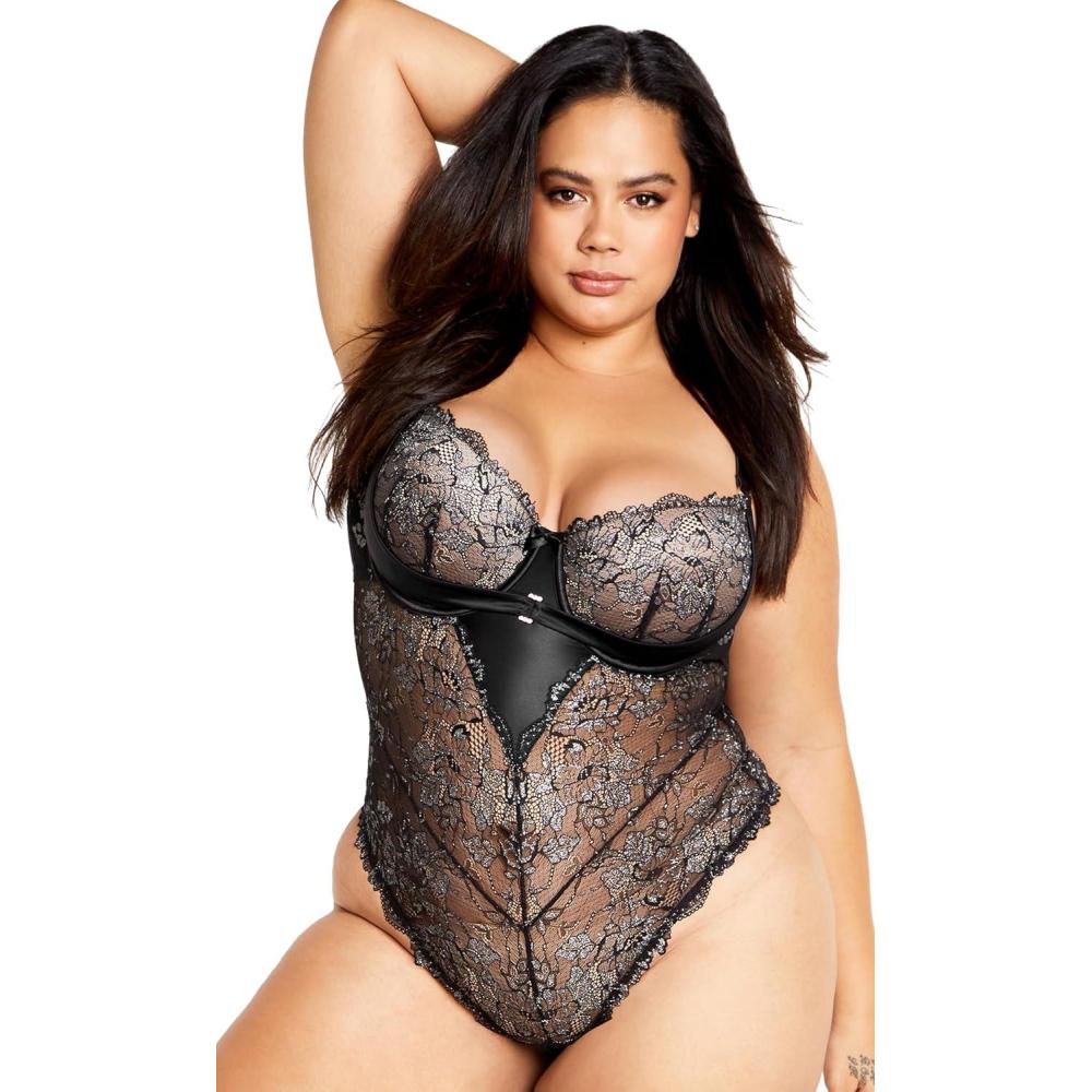 image:imageCity Chic Womens Plus Size Bodysuit RenayBlack