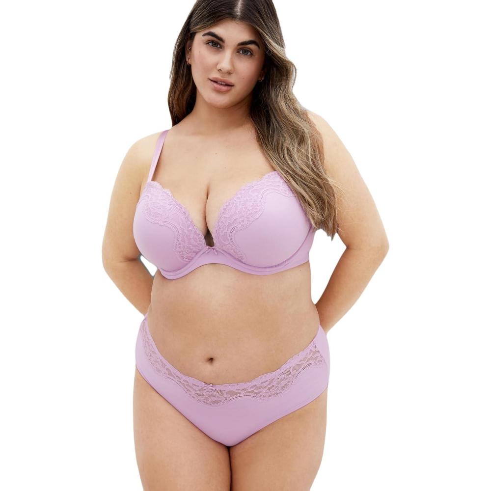 image:imageCity Chic Womens Plus Size Bra  Adore Push UpPurple Rose