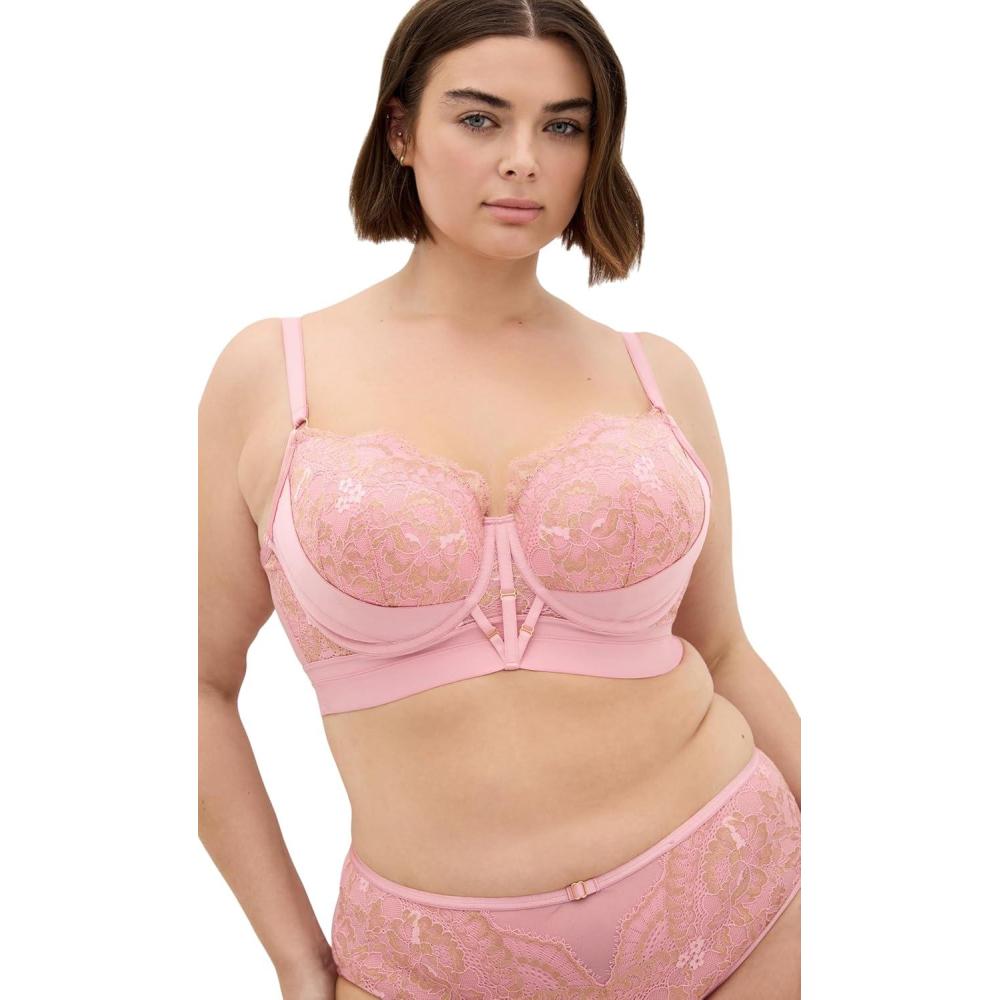 image:imageCity Chic Womens Plus Size Bra Alexis Contour LonglineVintage Rose