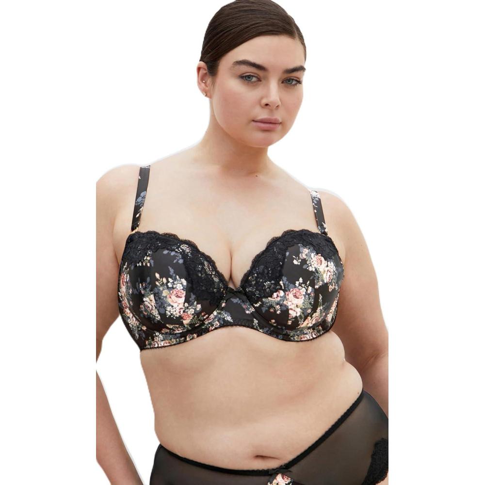 image:imageCity Chic Womens Plus Size Bra Jordan Uplift PrintBlack Print