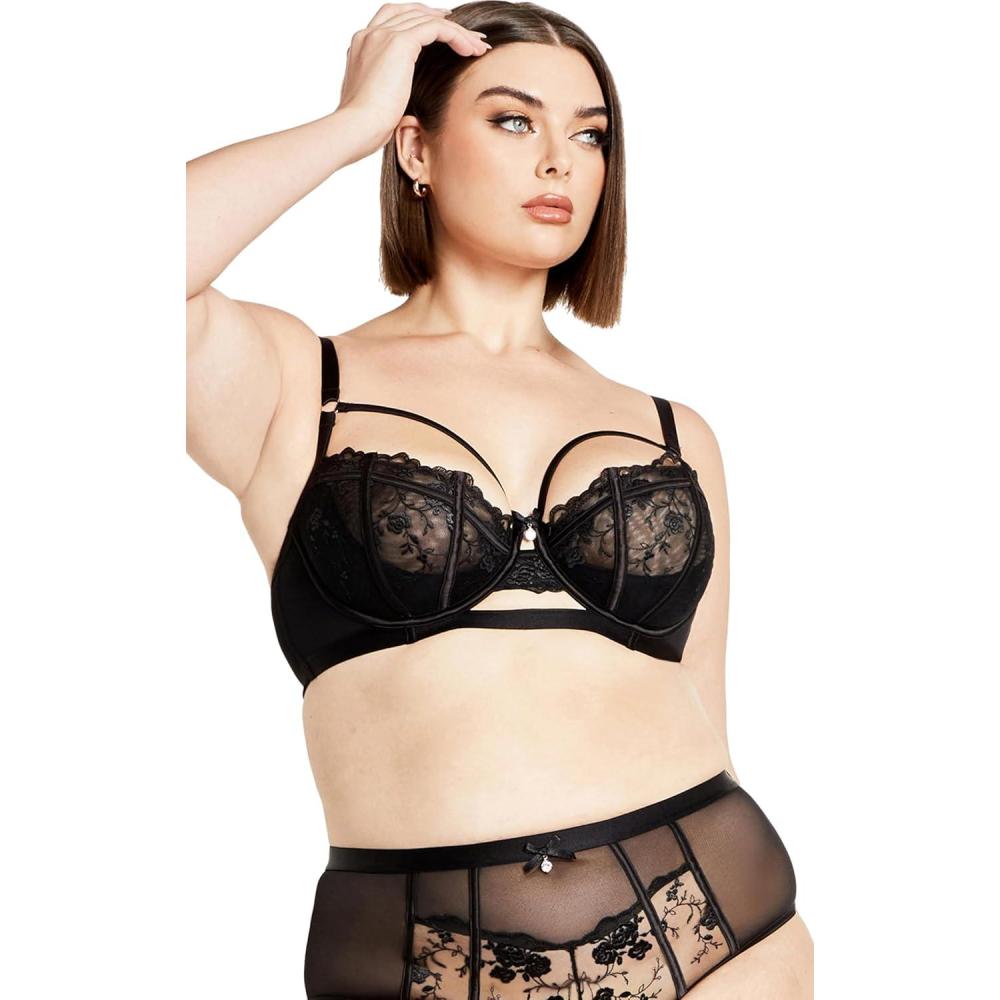 image:imageCity Chic Womens Plus Size Bra  Kristin Demi UnderwireBlack