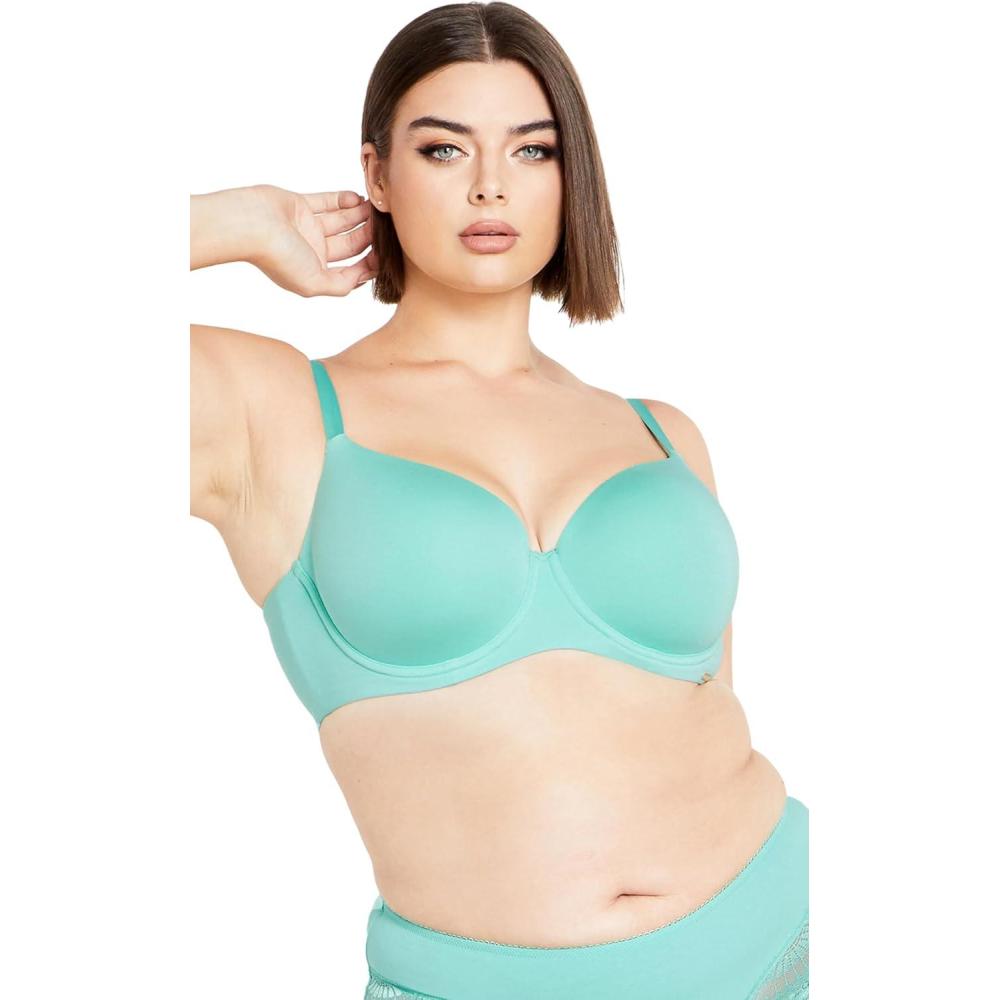 image:imageCity Chic Womens Plus Size Bra  Smooth amp Chic Cotton TShirtBiscay Green
