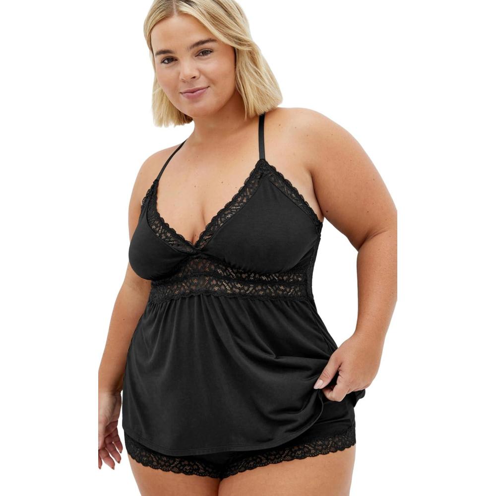 image:imageCity Chic Womens Plus Size Cami Set  Viva ShortBlack