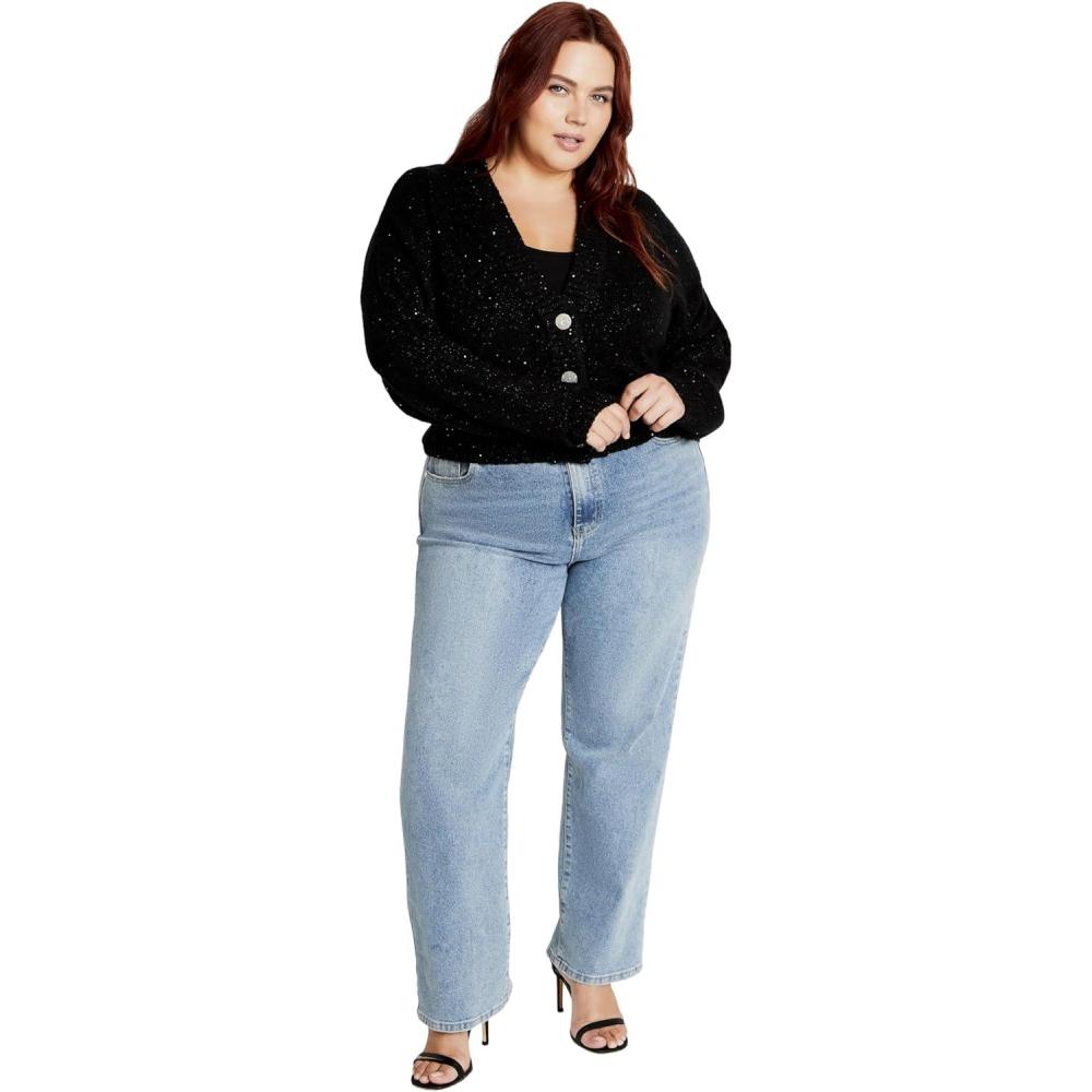 image:imageCity Chic Womens Plus Size Cardigan MirandaBlack Sparkle