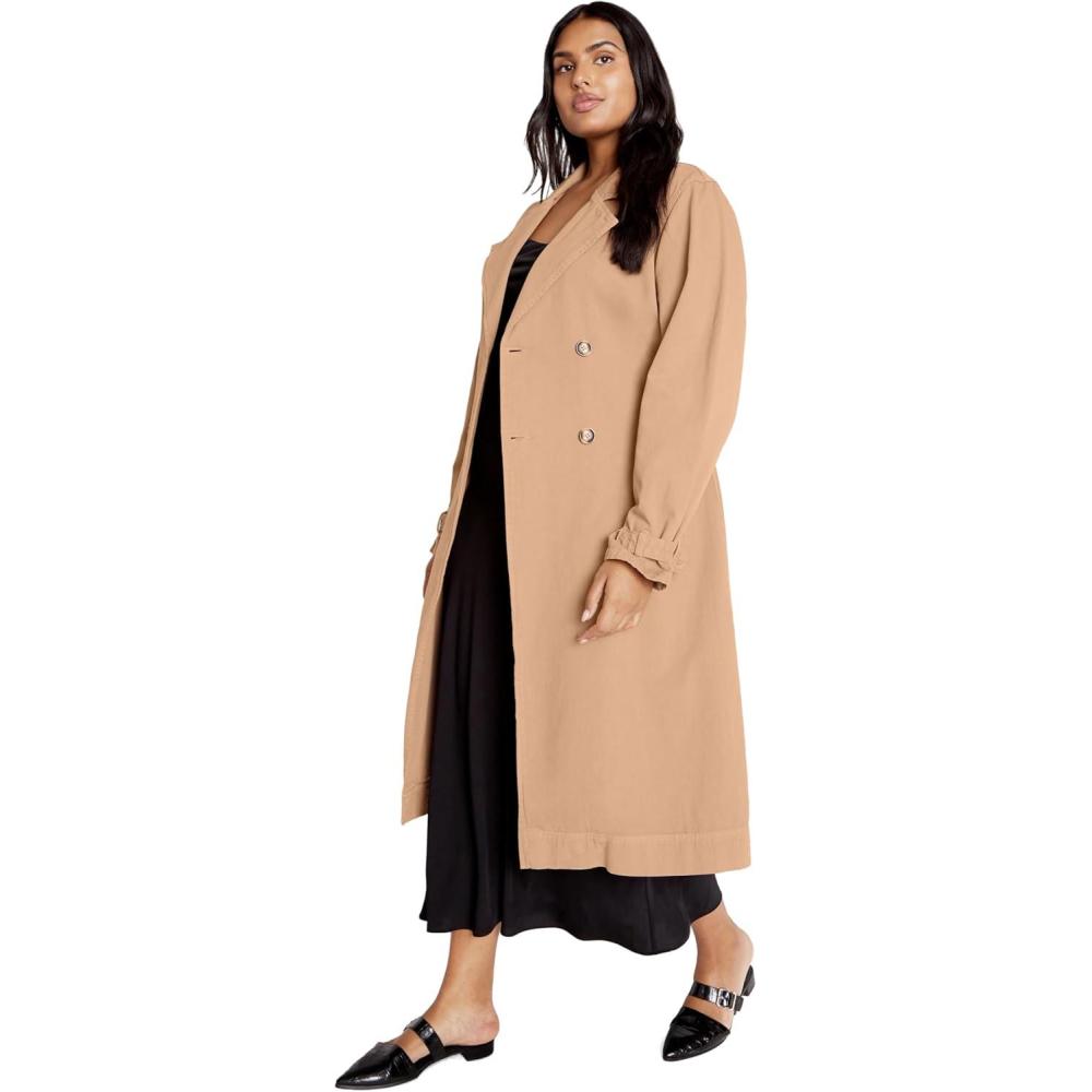 image:imageCity Chic Womens Plus Size Coat  Laylo TrenchCaramel