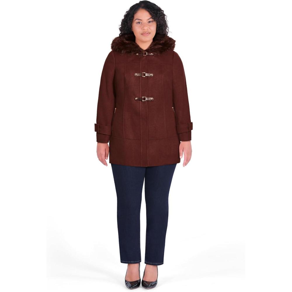 image:imageCity Chic Womens Plus Size Coat  Marie DetailChocolate