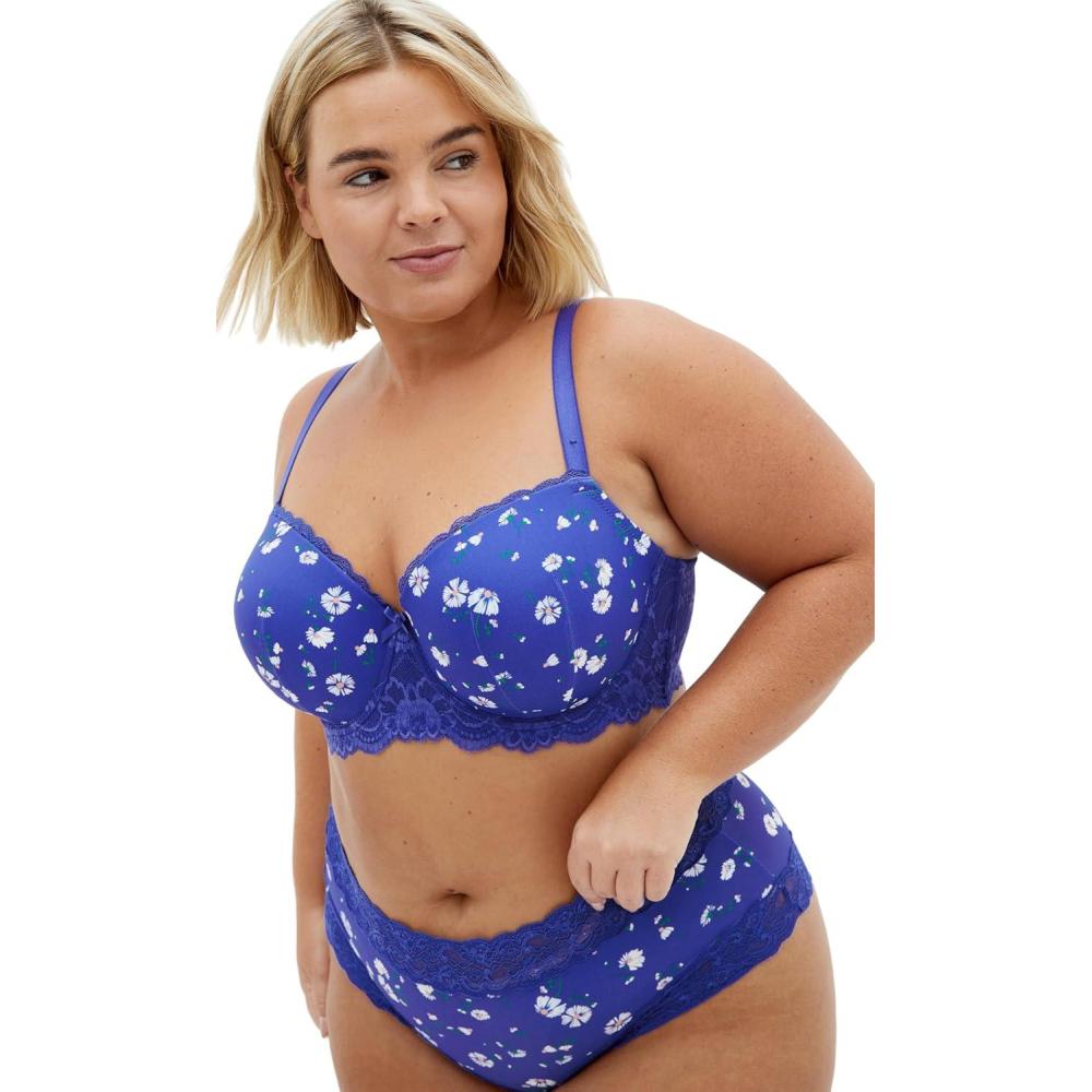 image:imageCity Chic Womens Plus Size Contour Bra  Hailey PrintDazzling Blue Floral