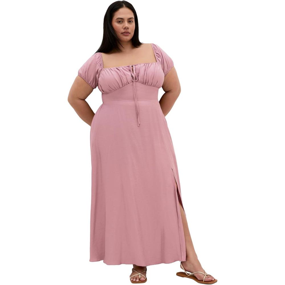 image:imageCity Chic Womens Plus Size Dress  Abbigail Split MaxiRoseberry