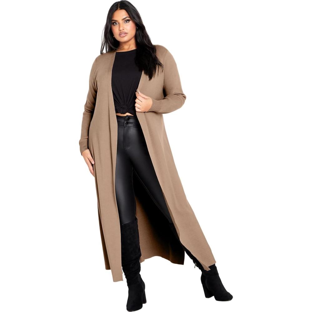 image:imageCity Chic Womens Plus Size Goldie CardiganSimply Taupe
