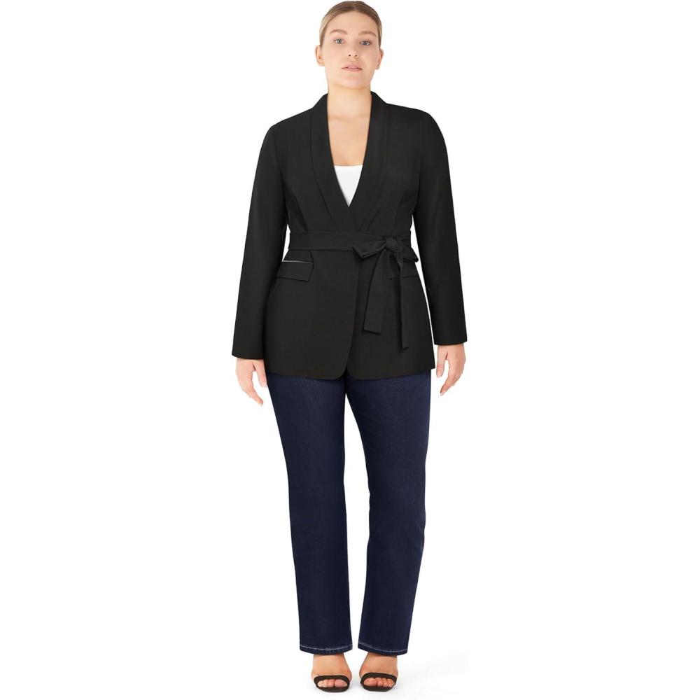 image:imageCity Chic Womens Plus Size Jacket Belted SorayaBlack