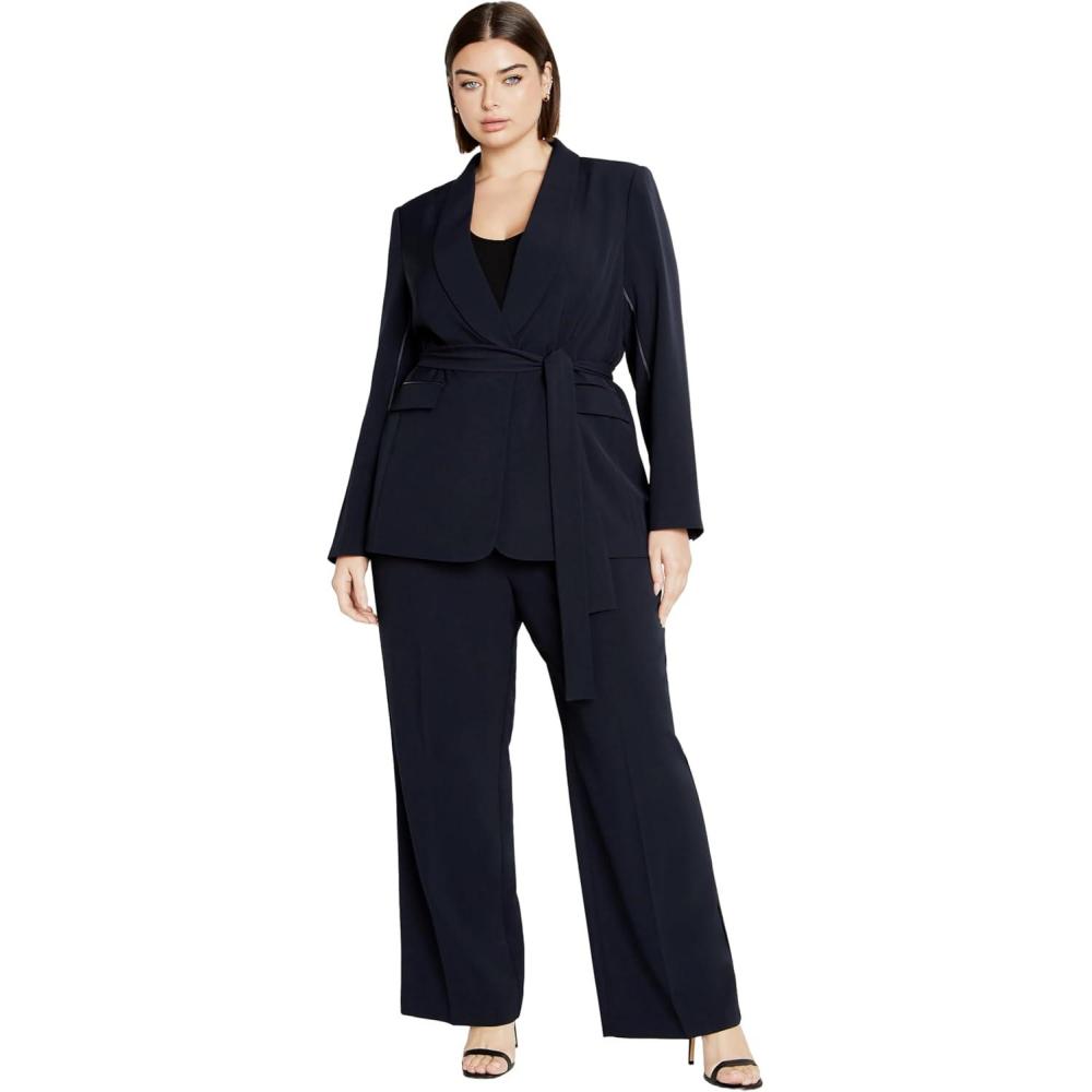 image:imageCity Chic Womens Plus Size Jacket Belted YasmineNavy