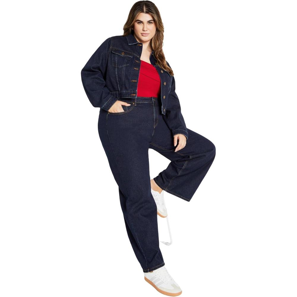 image:imageCity Chic Womens Plus Size Jacket Denim JoJoDark Denim