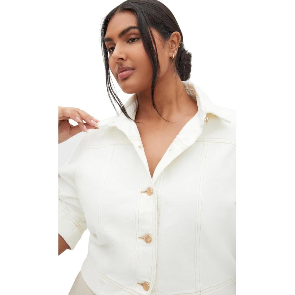 image:imageCity Chic Womens Plus Size Jacket  Denim MillieWhite