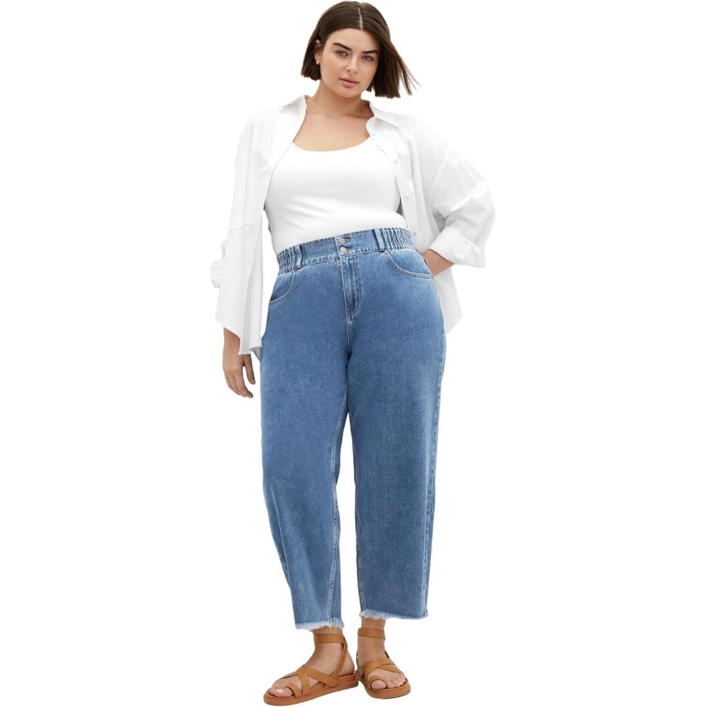 image:imageCity Chic Womens Plus Size Jean  Stretch WaistDenim Mid