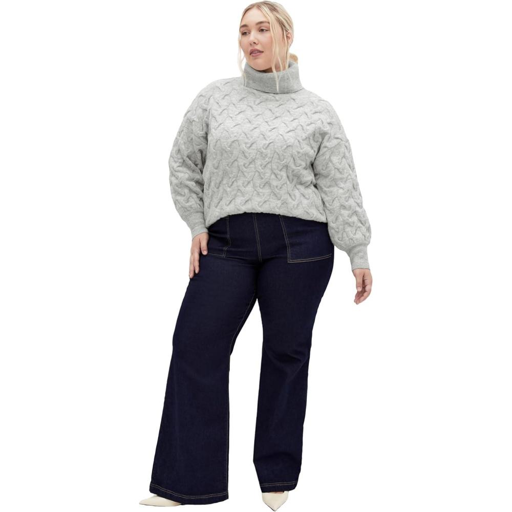image:imageCity Chic Womens Plus Size Jumper OllieGrey Marle