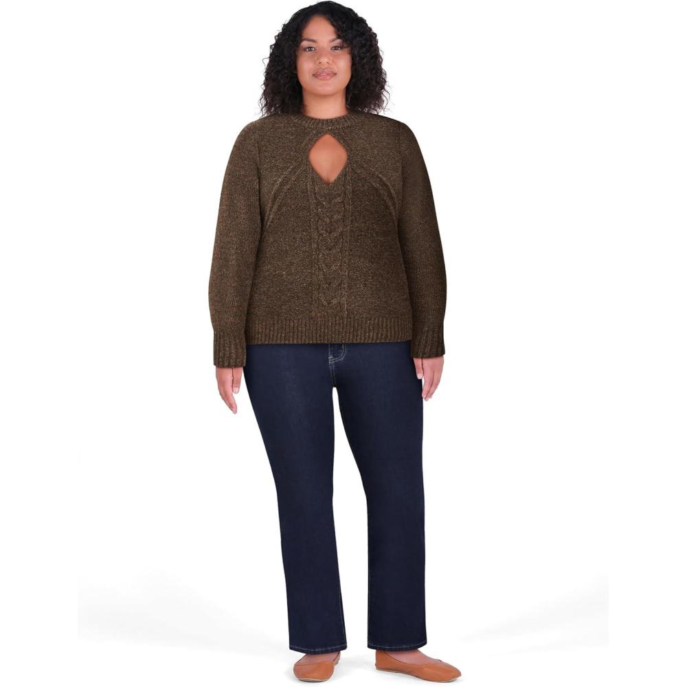 image:imageCity Chic Womens Plus Size Jumper SalemChocolate