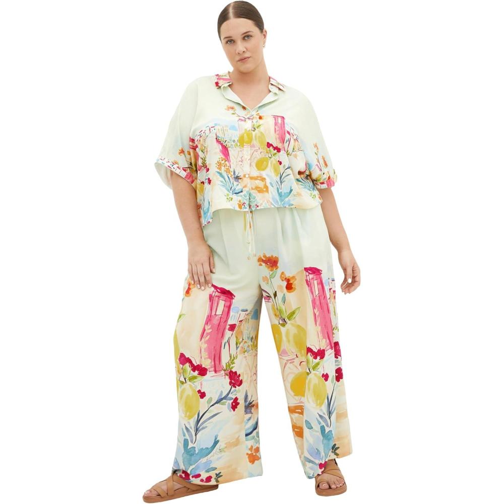 image:imageCity Chic Womens Plus Size Pants MosaicSorrento Summer