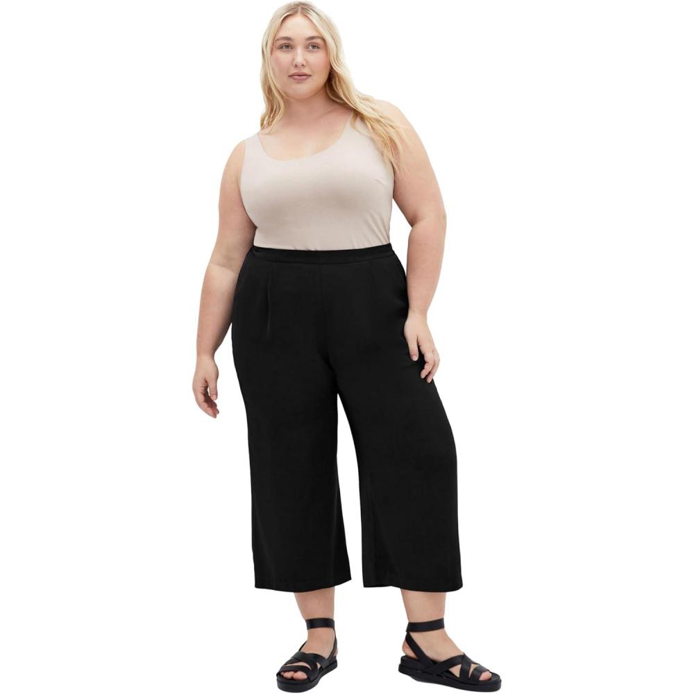 image:imageCity Chic Womens Plus Size PantsBrigitta CropBlack