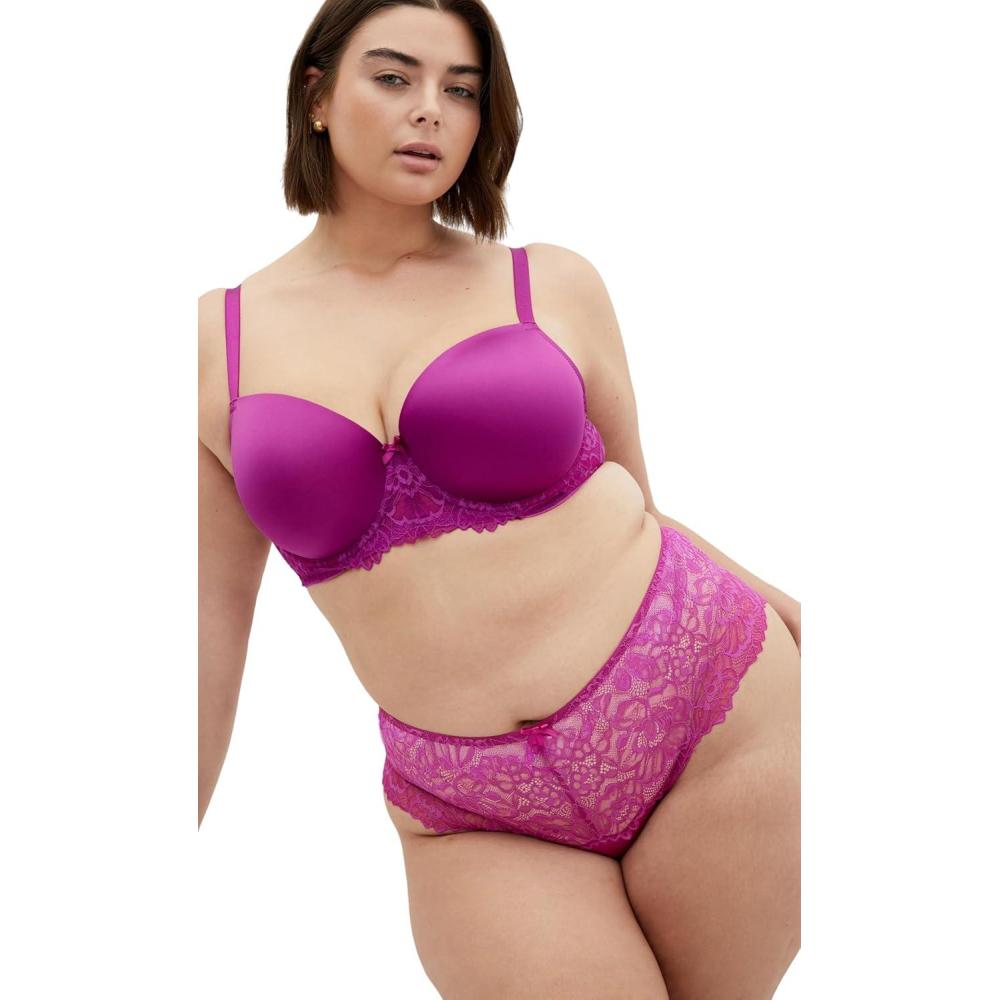image:imageCity Chic Womens Plus Size Panty  Caitlin Lace CheekyBright Rose