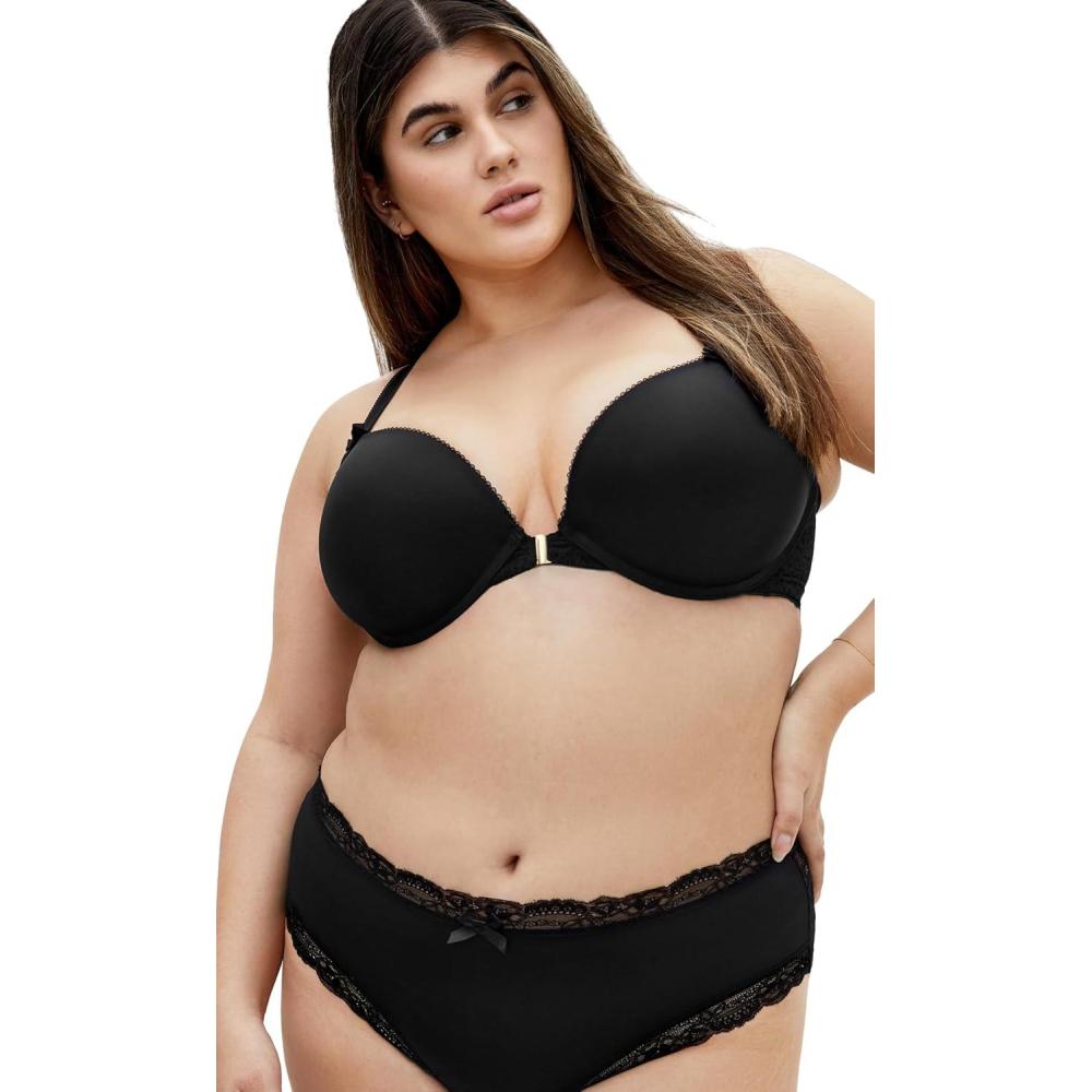 image:imageCity Chic Womens Plus Size Push Up Bra Adore Luxe RacerbackBlack
