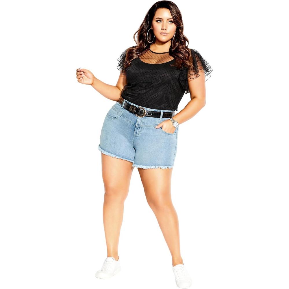 image:imageCity Chic Womens Plus Size Short Off Duty CorsetDenim