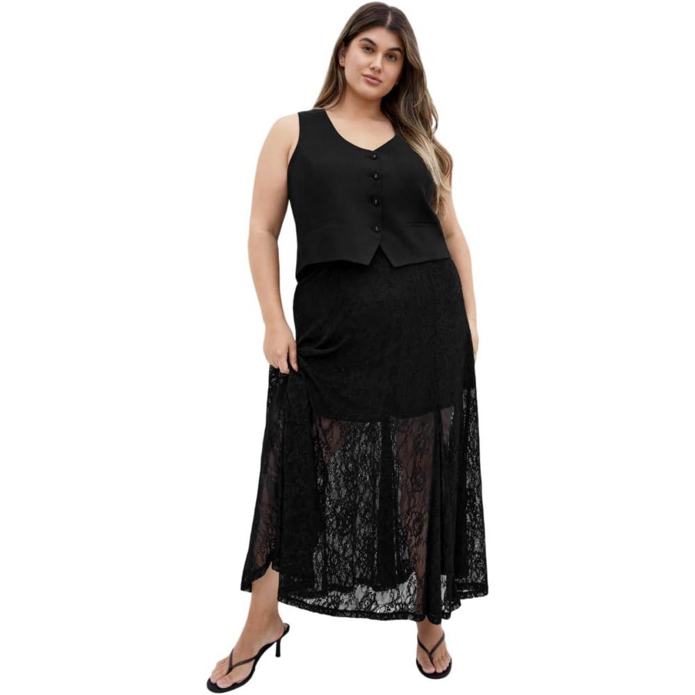 image:imageCity Chic Womens Plus Size Skirt  AuraBlack