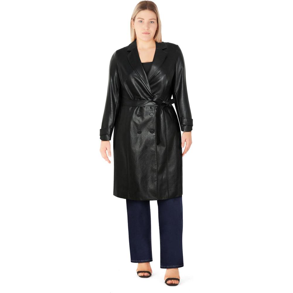 image:imageCity Chic Womens Plus Size Trench Coat  BriellaBlack