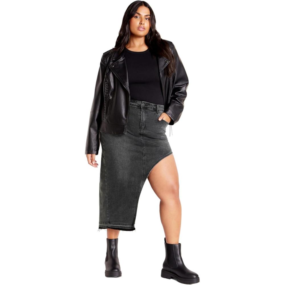 image:imageCity Chic Womens Skirt RemiBlack Wash