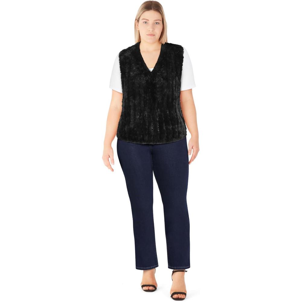 image:imageCity Chic Womens Vest  Lilia Faux FurBlack