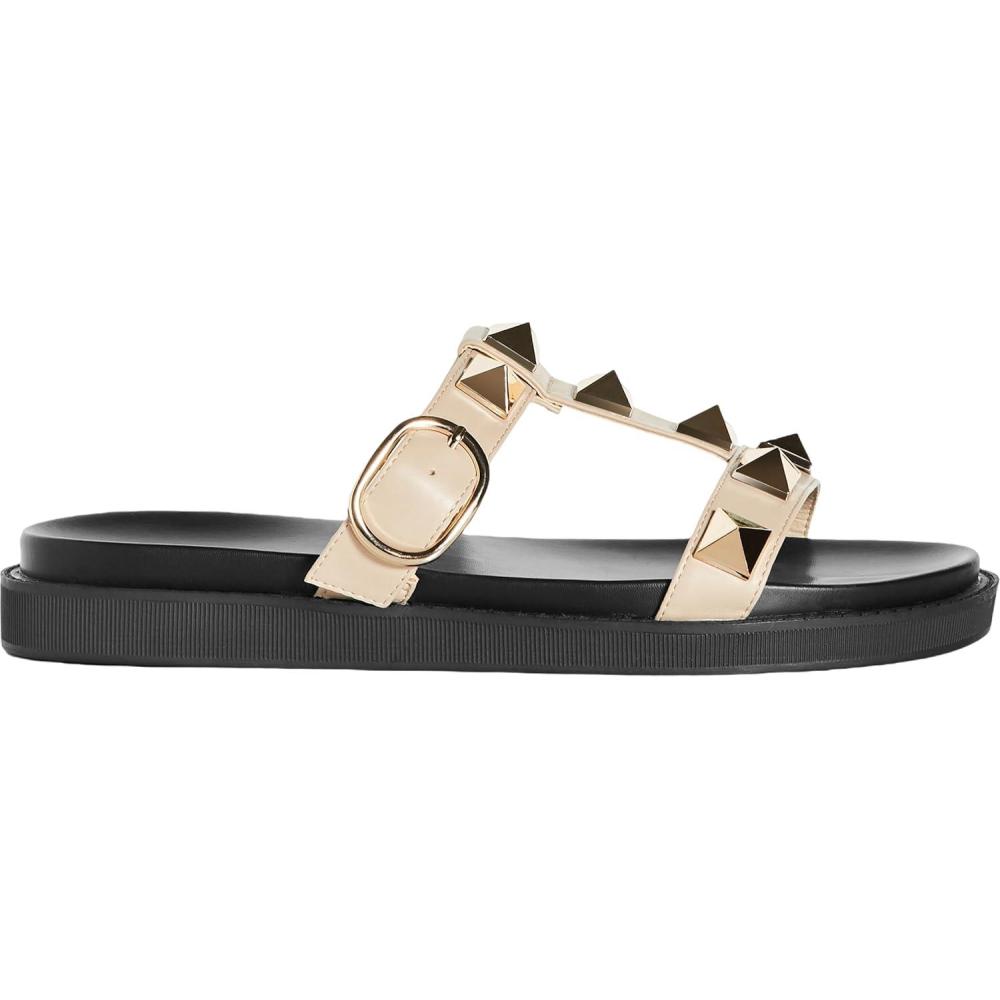 image:imageCity Chic Womens WIDE FIT Totally Spike Slide NeutralNeutral