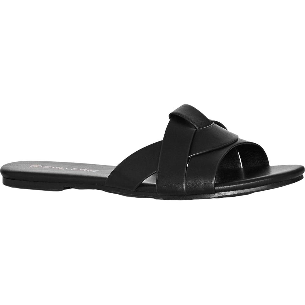 image:imageCity Chic Womens Wide FIT Spark SlideBlack