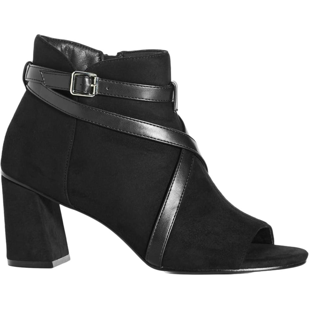 image:imageCity Chic Womens Wide Fit Carrie Shootie SandalBlack