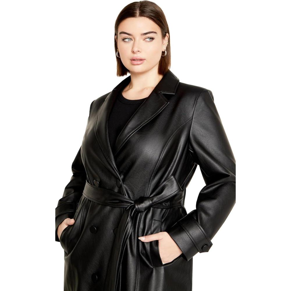 image:imageCity Chic womens Coat  Phylis TrenchBlack
