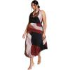 image:imageCity Chic Womens Plus Size Amaya Asymmetrical Harmonica Pleat Print SkirtPurple