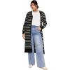 image:imageCity Chic Womens Plus Size Cardigan  Josie StripeBlack  White Stripe