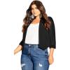 image:imageCity Chic Womens Plus Size Cropped Blazer JacketBlack