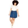 image:imageCity Chic Womens Plus Size Island Denim SkirtMid Denim