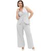 image:imageCity Chic Womens Plus Size Pant  Jazmin StraightSilver Stripe